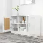 Credenza Bianco Lucido 120x30,5x70 cm in Truciolato