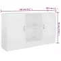 Credenza Bianco Lucido 120x30,5x70 cm in Truciolato