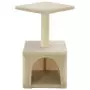 Albero per Gatti con Tiragraffi in Sisal 55 cm Beige