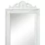 Specchio da Pavimento in Stile Barocco 160x40 cm Bianco