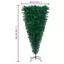 Albero di Natale Artificiale Capovolto con Supporto Verde 150 cm PVC