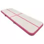 Tappetino Ginnastica Gonfiabile con Pompa 400x100x20cm PVC Rosa