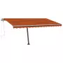 Tenda Retrattile Manuale con Palo 450x300 cm Arancio Marrone