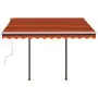 Tenda da Sole Retrattile Automatica 3x2,5cm Arancio Marrone