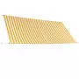 Tenda da Sole Retrattile 350x150 cm Giallo e Bianco