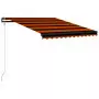 Tenda da Sole Retrattile Sensore LED 350x250 cm Arancio Marrone