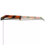 Tenda da Sole Retrattile Sensore LED 350x250 cm Arancio Marrone