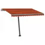 Tenda Automatica Sensore Vento e LED 300x250 cm Arancio Marrone