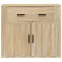 Credenza Rovere Sonoma 80x33x70 cm in Legno Multistrato