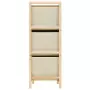 246439  Storage Rack with 6 Fabric Baskets Cedar Wood Beige