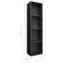 Libreria / Mobile TV Nero 36x30x143 cm in Truciolato