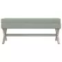 Sgabello Portaoggetti Grigio chiaro 110x45x49 cm in Velluto