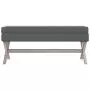 Sgabello Portaoggetti Grigio Scuro 110x45x49 cm in Tessuto