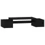 Supporto per Monitor Nero 70x27,5x15cm Legno Massello di Pino