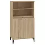 Credenza Rovere Sonoma 60x36x110 cm in Legno Multistrato