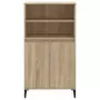 Credenza Rovere Sonoma 60x36x110 cm in Legno Multistrato