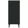 Credenza Nera 90x34x80 cm in Legno Multistrato