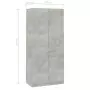 Armadio Grigio Cemento 90x52x200 cm in Truciolato