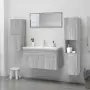 Armadietto Bagno Grigio Sonoma 30x30x130cm in Legno Multistrato