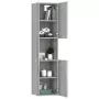 Armadietto Bagno Grigio Sonoma 30x30x130cm in Legno Multistrato