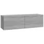 Mobili TV Parete 2pz Grigio Sonoma 100x30x30 Legno Multistrato