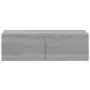 Mobili TV Parete 2pz Grigio Sonoma 100x30x30 Legno Multistrato