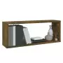 Mensole Cubo Parete 2 pz Rovere Fumo 60x15x23 Legno Multistrato