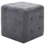 Pouf 2 pz Grigio 30x30x30 cm in Similpelle Scamosciata