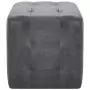 Pouf 2 pz Grigio 30x30x30 cm in Similpelle Scamosciata