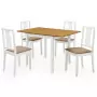 Set per Sala da Pranzo 5 pz in MDF Bianco