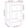 Comodini 2 pz Miele 40x35x61,5 cm in Legno Massello di Pino