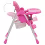 Seggiolone Pappa per Bambini Rosa e Grigio