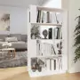 Libreria/Divisorio Bianco 80x25x132 cm Legno Massello di Pino