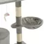 Albero per Gatti con Tiragraffi in Sisal 138 cm Grigio