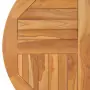 Piano Tavolo in Legno Massello di Teak Rotondo 2,5 cm 80 cm