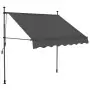 Tenda da Sole Retrattile Manuale con LED 150 cm Antracite