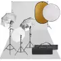 Kit per Studio Fotografico con Set Luci, Fondale e Riflettore