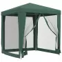 Tenda per Feste con 4 Pareti Laterali in Rete Verde 2x2 m HDPE