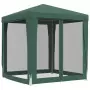 Tenda per Feste con 4 Pareti Laterali in Rete Verde 2x2 m HDPE