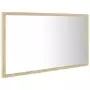 Specchio da Bagno LED Rovere Sonoma 80x8,5x37 cm in Truciolato