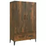 Credenza Rovere Fumo 70x31x115 cm in Legno Multistrato