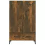 Credenza Rovere Fumo 70x31x115 cm in Legno Multistrato