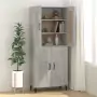 Credenza Grigio Cemento 69,5x34x90 cm in Legno Multistrato