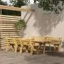 Set da Pranzo da Giardino 4 pz in Legno di Pino Impregnato