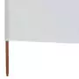 Paravento a 9 Pannelli in Tessuto 1200x160 cm Bianco Sabbia