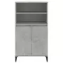 Credenza Grigio Cemento 60x36x110 cm in Legno Multistrato