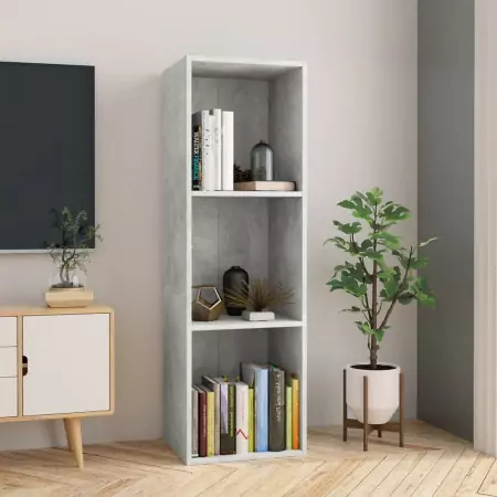 Libreria/Mobile TV Grigio Cemento 36x30x114 cm in Truciolato