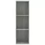 Libreria/Mobile TV Grigio Cemento 36x30x114 cm in Truciolato