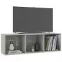 Libreria/Mobile TV Grigio Cemento 36x30x114 cm in Truciolato