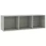 Libreria/Mobile TV Grigio Cemento 36x30x114 cm in Truciolato